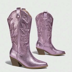 Women's Purple Shimmer Cowboy Boots